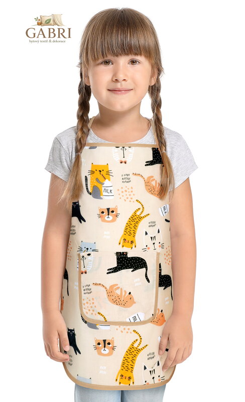 Dětská zástěrka kočičky