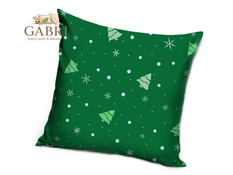 Vánoční povlak Zelené Vánoce 40x40 cm