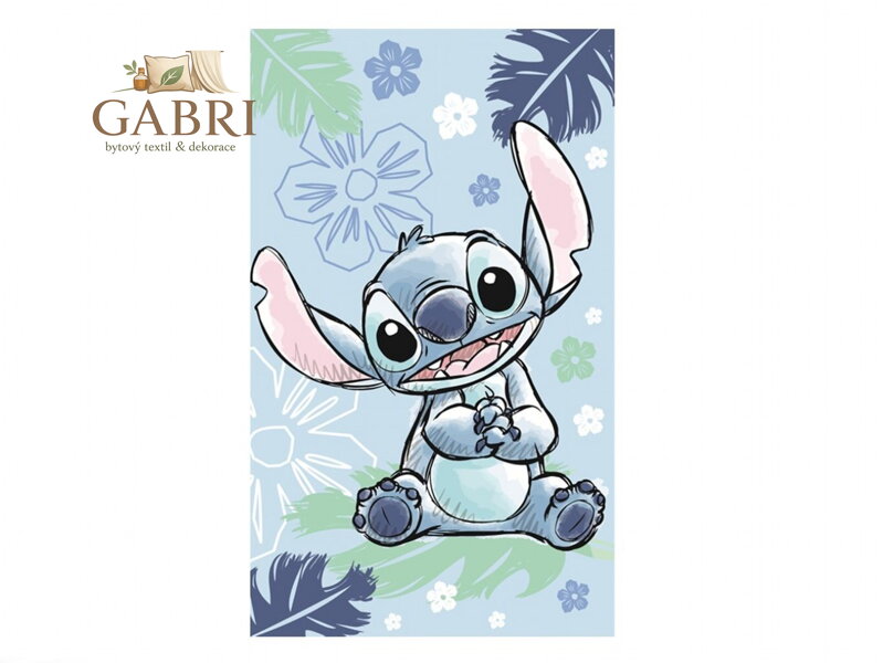 Dětský ručník Lilo a Stitch Ohana blue 30x50 cm