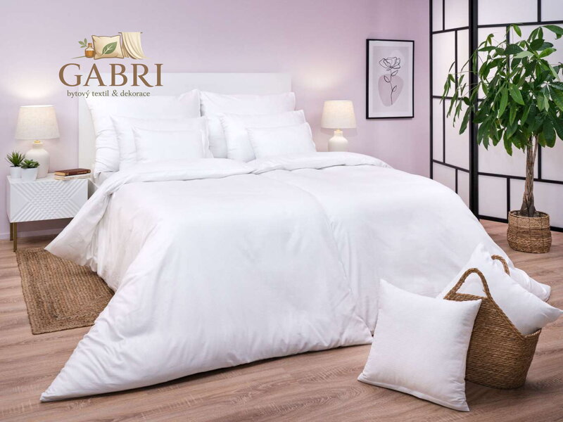 Povlečení bavlna Bílá UNI 140x200, 70x90 cm II.jakost