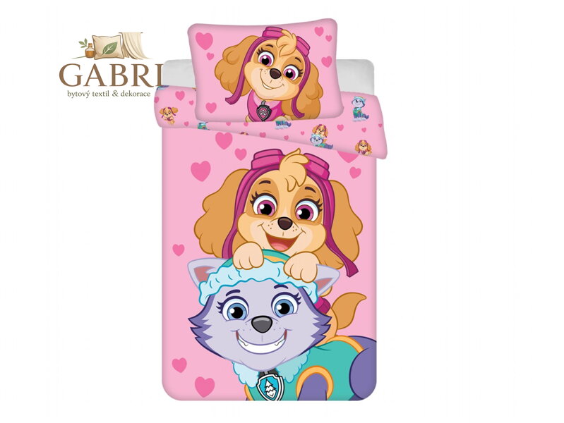 Povlečení do postýlky Paw Patrol 526 baby 100x135, 40x60 cm