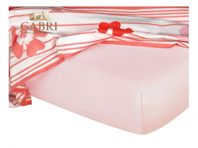 Jersey prostěradlo pudrové