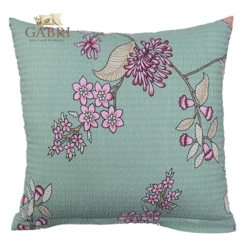 Povlak na polštář krep Klaudie zelená