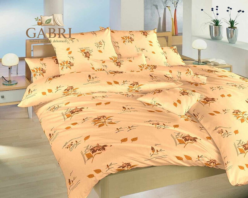 Povlečení bavlna Ibišek medový 140x200, 70x90 cm II.jakost