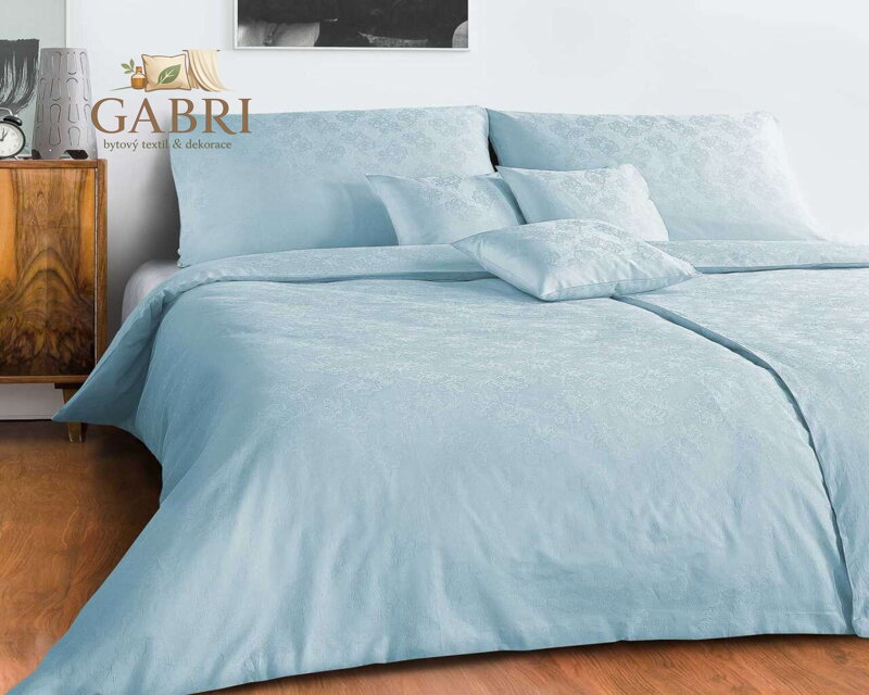 Povlečení damašek Macešky modré 140x200, 70x90 cm II.jakost