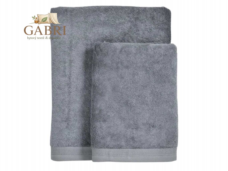 Bambusová osuška ARIA tmavě šedá 70x140 cm