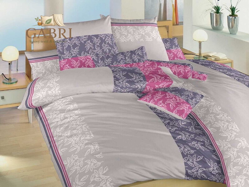 Dadka Povlečení krep Porto ostružina 140x200, 70x90 cm