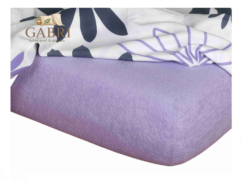 Froté prostěradlo 60x120x10 cm fialová II.jakost