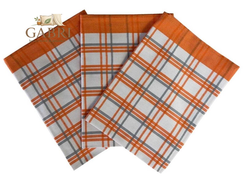 Svitap Utěrka Extra savá 50x70 cm Tradiční káro oranžové 3 ks
