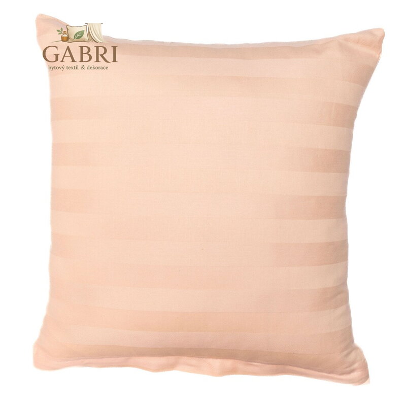 Povlak na polštář atlas grádl béžový proužek 2 cm