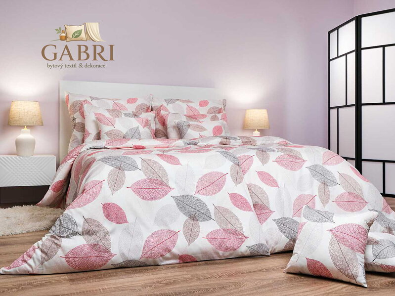 Dadka Povlečení satén Podzim hnědý 140x220, 70x90 cm