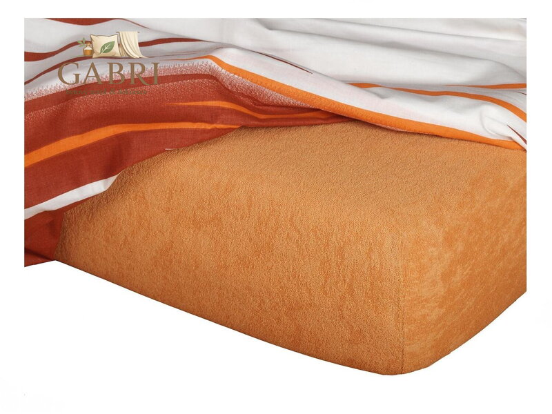 Froté prostěradlo karamel