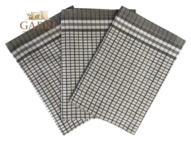 Svitap Utěrka Bambus 50x70 cm Kostka malá šedá 3 ks