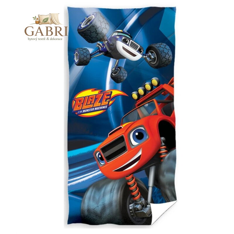 Carbotex Osuška Plamínek a Čtyřkoláci Blaze a Darington 70x140 cm