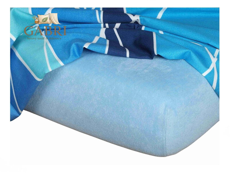 Froté prostěradlo světle modré