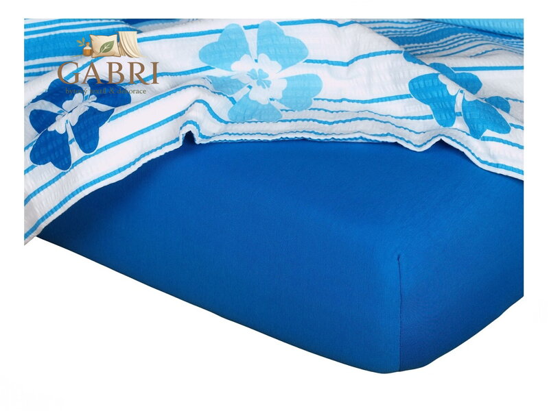 Jersey prostěradlo královská modř