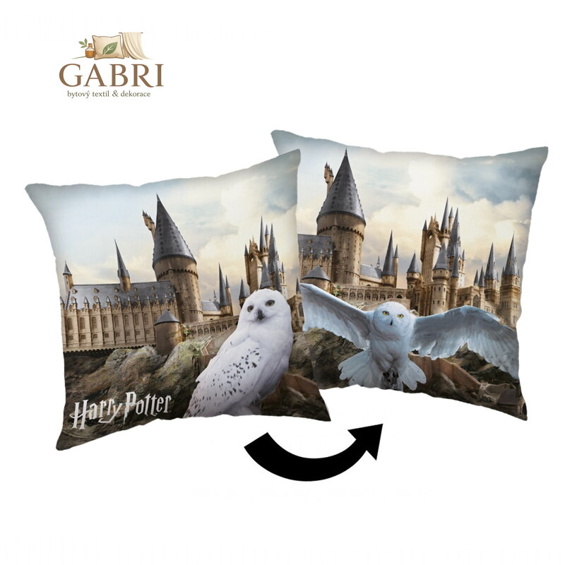 Jerry Fabrics Polštářek Harry Potter Hedwig 02 40x40 cm