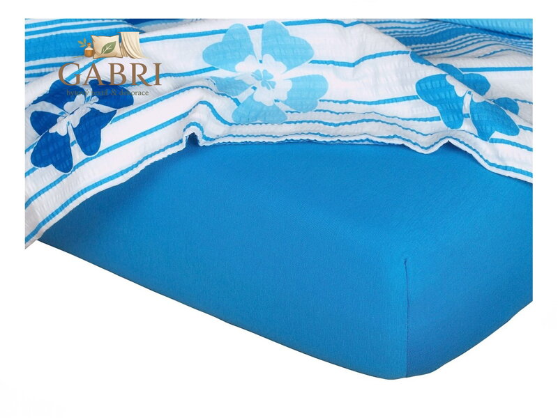 Jersey prostěradlo denim