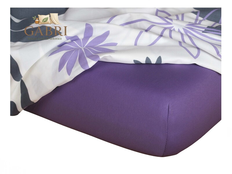 Jersey prostěradlo purpur