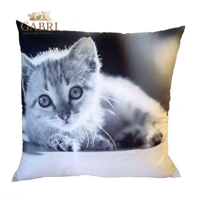 Dadka Fotopolštářek Černobílé kotě 40x40 cm