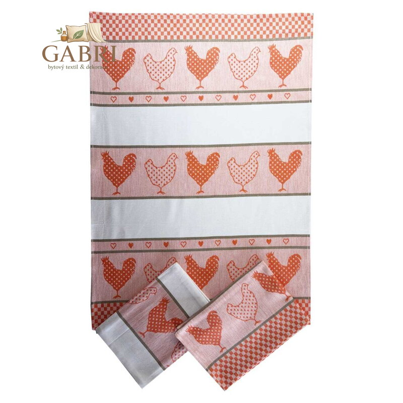 Svitap Utěrka Extra savá 50x70 cm Slepičky oranžové 3 ks