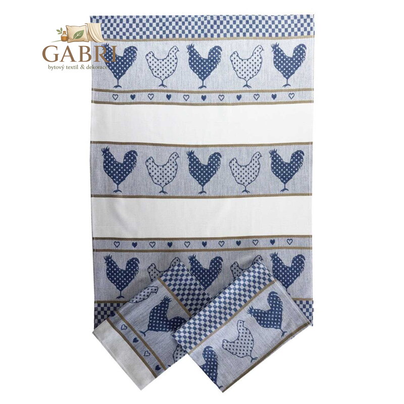 Svitap Utěrka Extra savá 50x70 cm Slepičky modré 3 ks