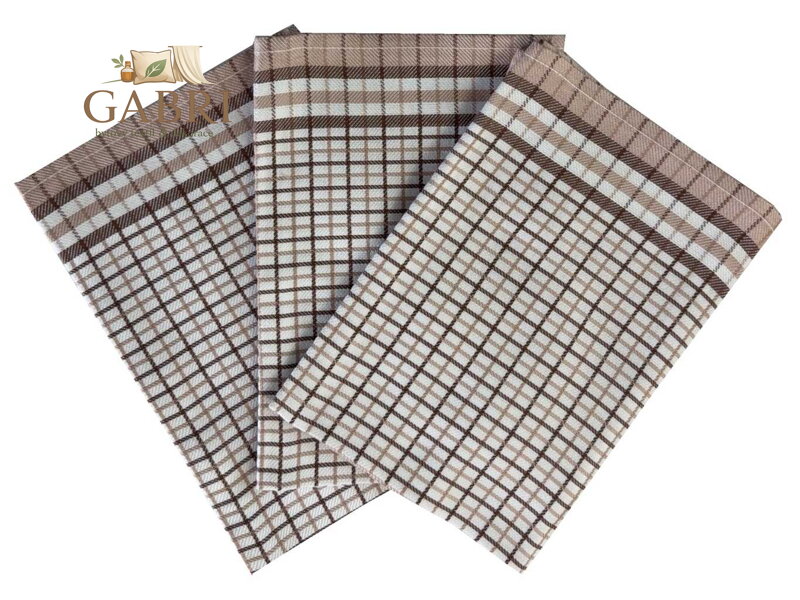 Svitap Utěrka Bambus 50x70 cm Kostka malá hnědá 3 ks