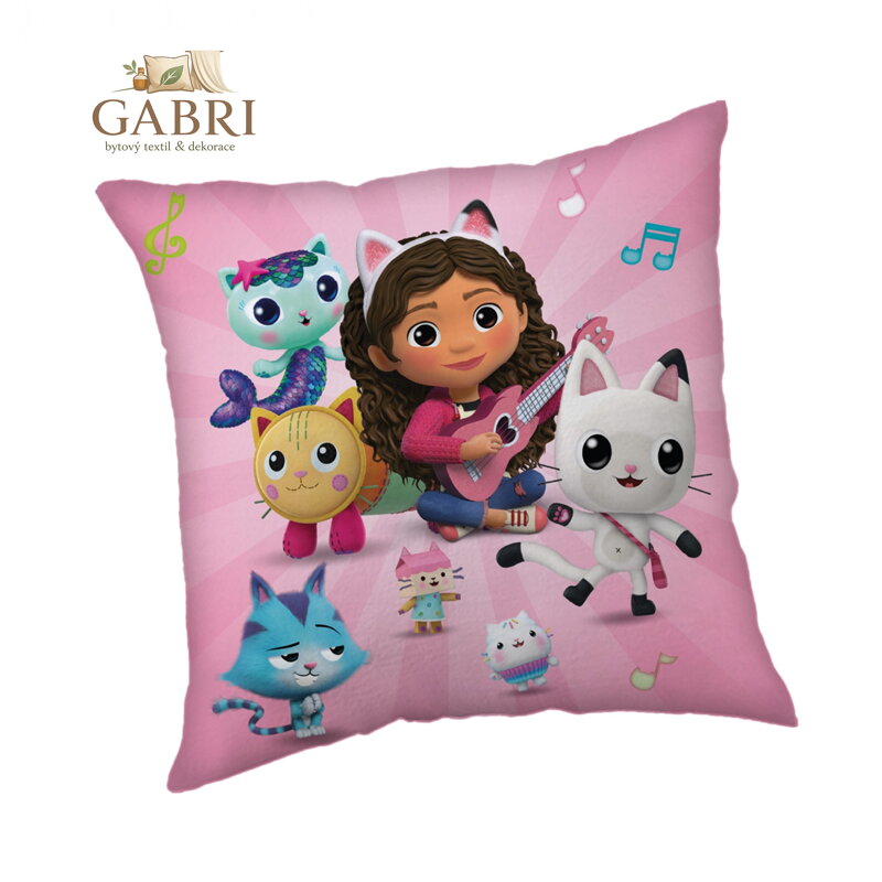 Jerry Fabrics Polštářek Gabbys Dollhouse 02 40x40 cm