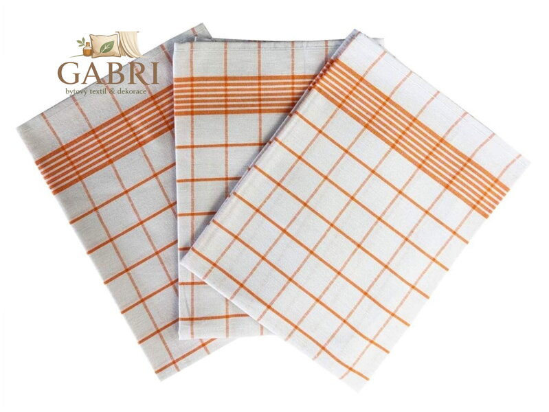 Svitap Utěrka Negativ Egyptská bavlna 50x70 cm bílá/oranžová 3 ks