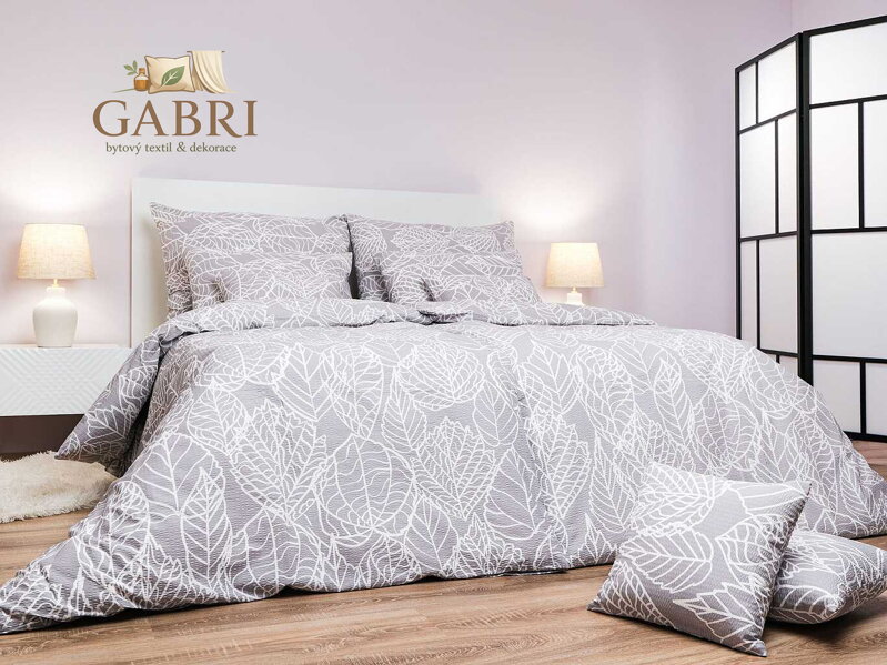 Dadka Povlečení krep Max šedý 240x220, 2x70x90 cm