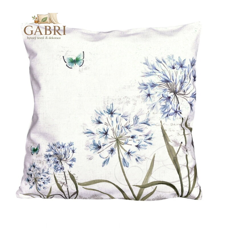 Forbyt Povlak na polštářek Chrpa modrá 3313 40x40 cm