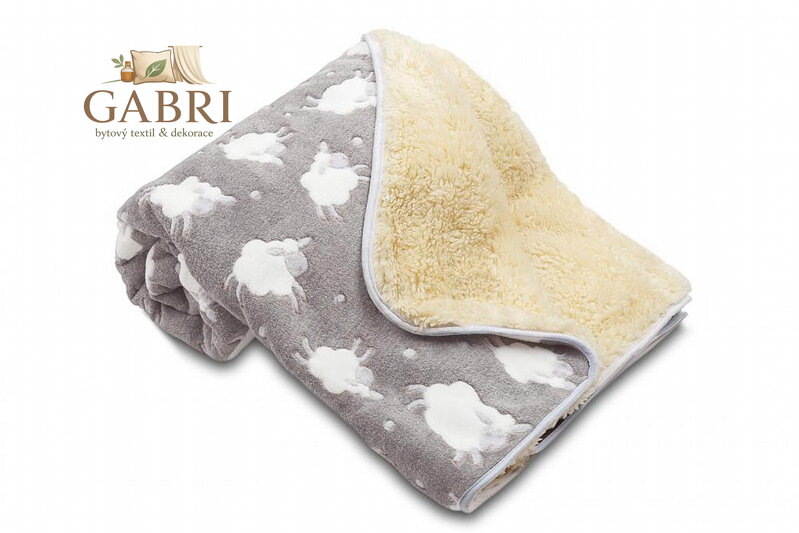 Svitap Dětská deka Ovečka s ovečkami světle šedá 100x150 cm