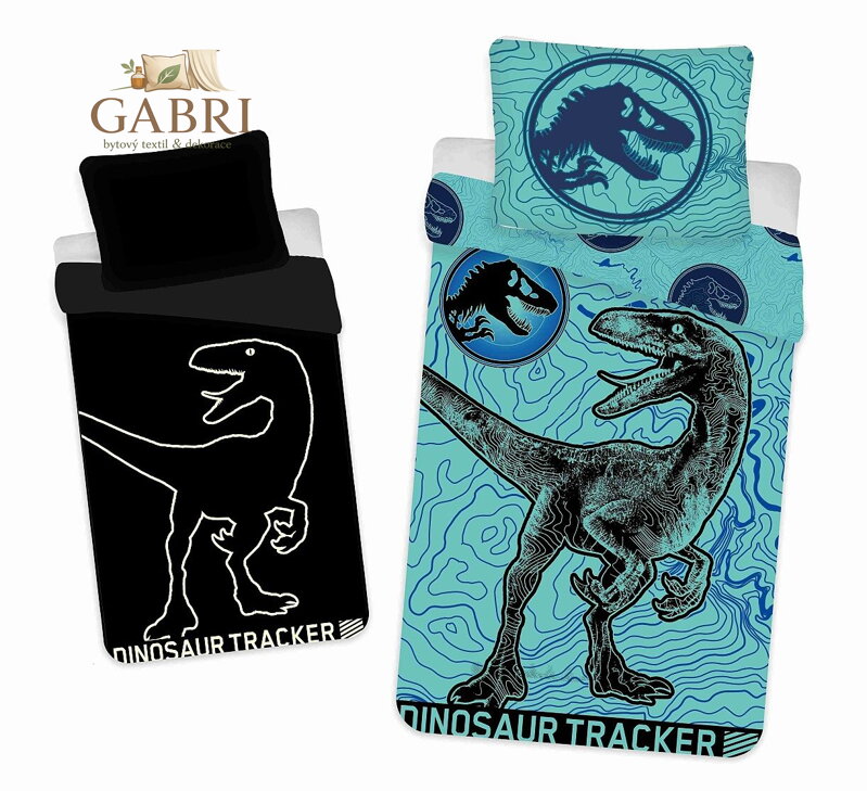 Jerry Fabrics Povlečení Jurský svět svítící efekt 140x200, 70x90 cm