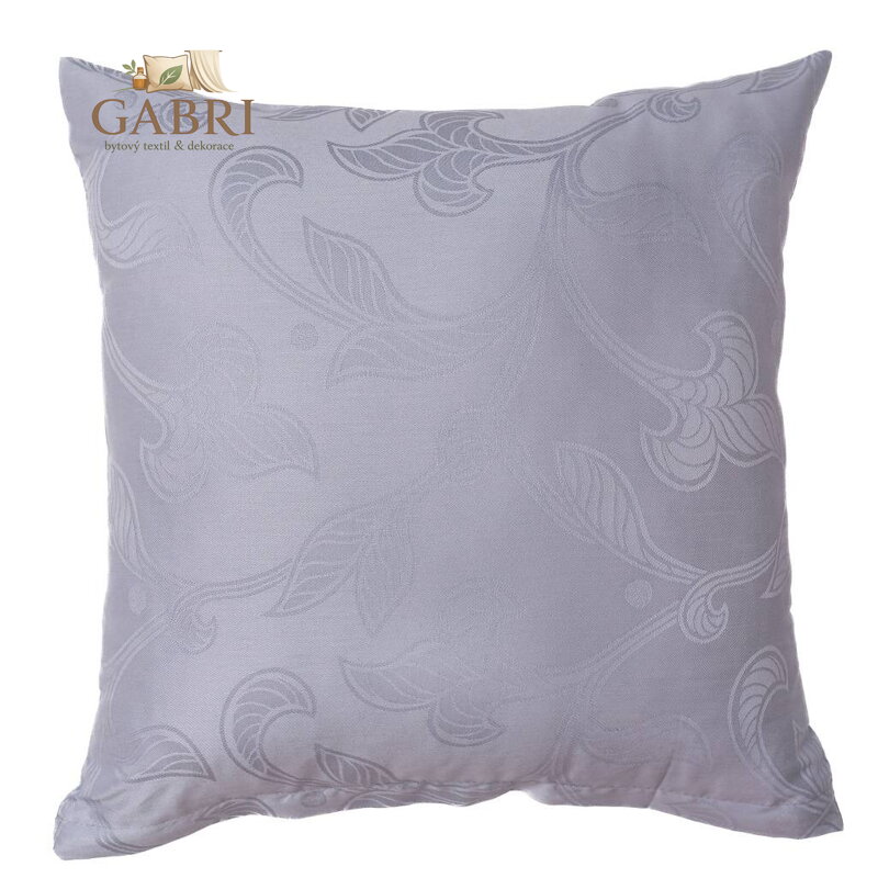Povlak na polštář damašek Rokoko šedé