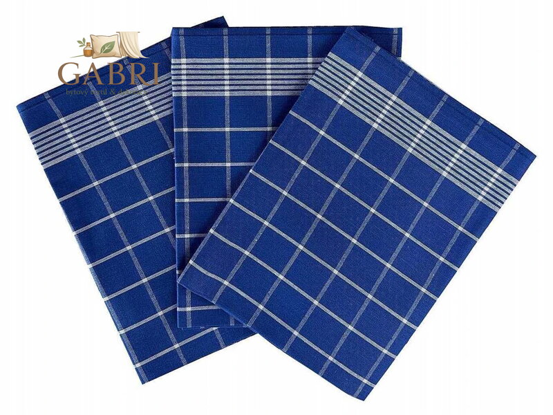 Svitap Utěrka Pozitiv Egyptská bavlna 50x70 cm modrá/bílá 3 ks