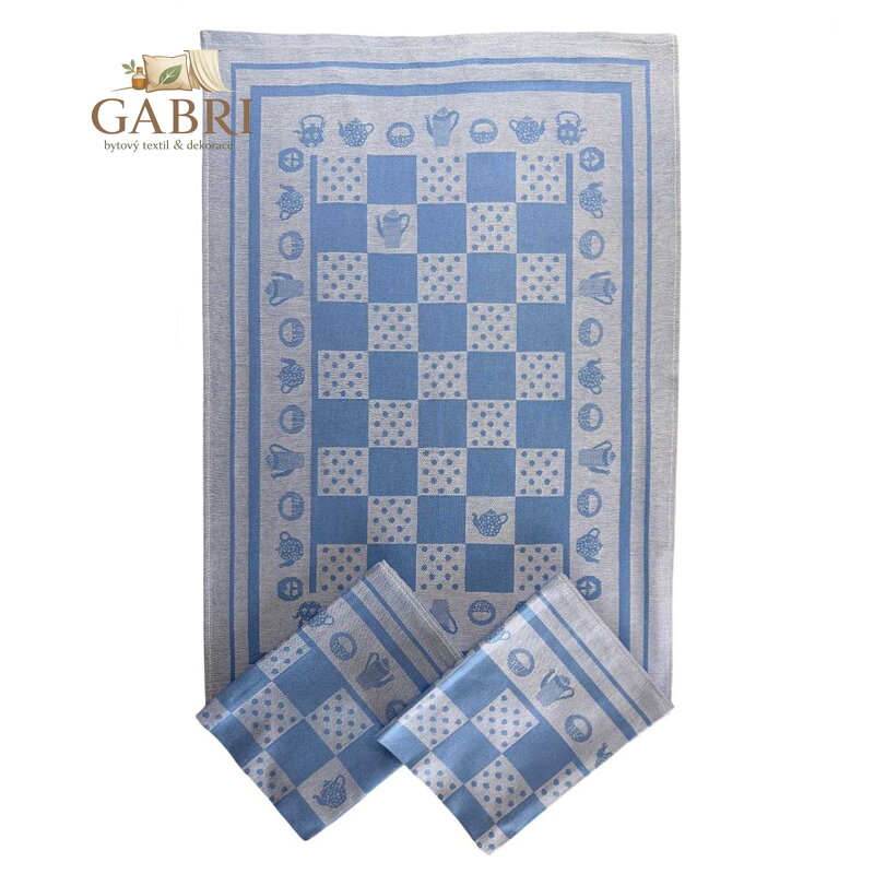 Svitap Utěrka Extra savá 50x70 cm Konvička/puntík modrá 3 ks