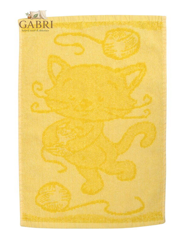 Profod Dětský ručník Cat yellow 30x50 cm
