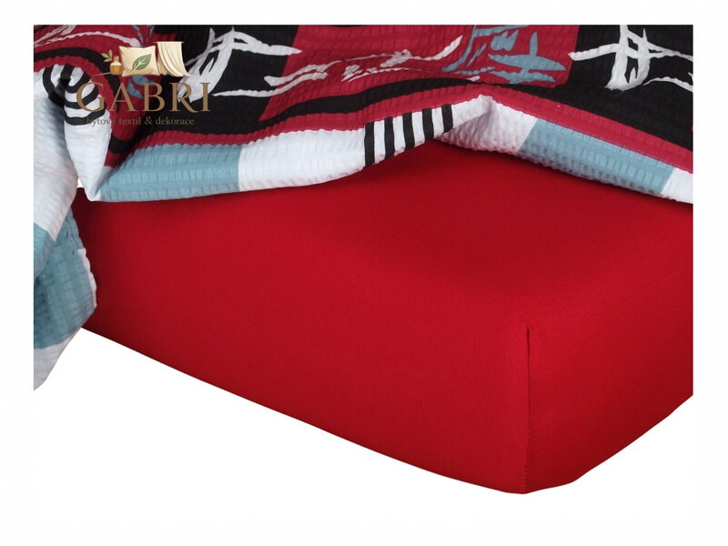 Jersey prostěradlo vínové