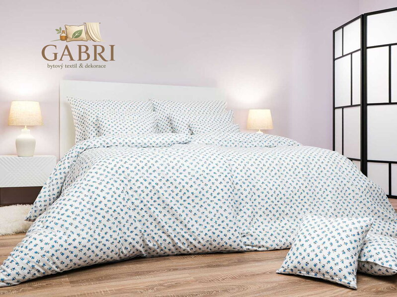 Dadka Povlečení krep Malé růže modré 140x200, 70x90 cm