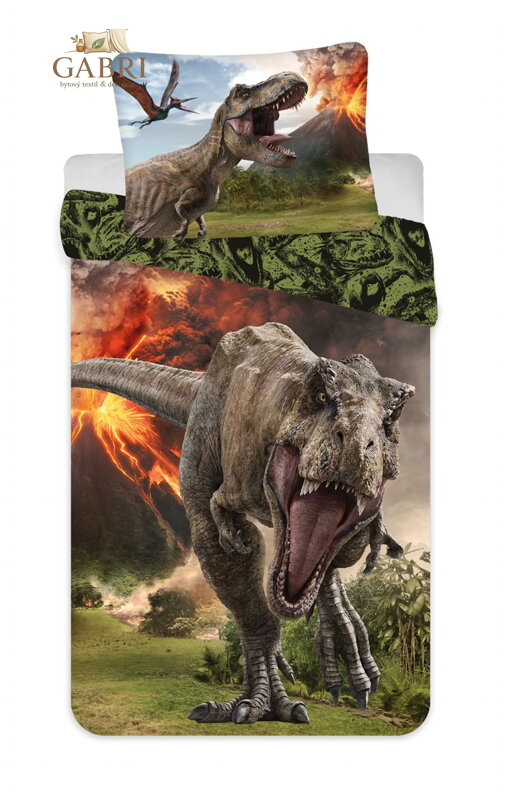 Jerry Fabrics Povlečení Jurský svět Volcano 140x200, 70x90 cm