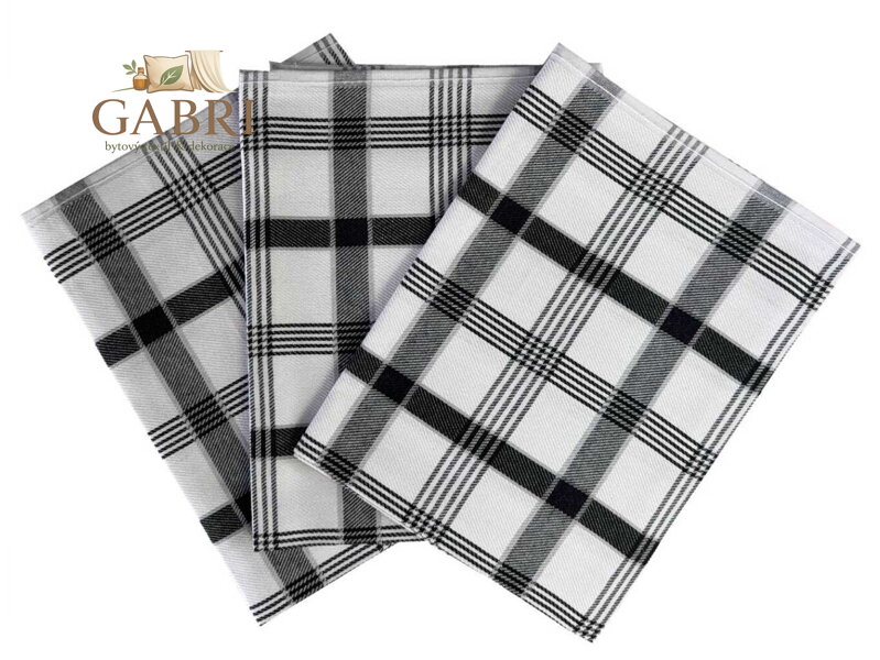 Svitap Utěrka Extra savá 50x70 cm Káro černé 3 ks