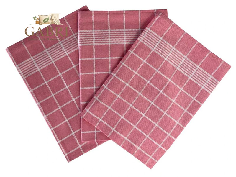 Svitap Utěrka Pozitiv Egyptská bavlna 50x70 cm starorůžová/bílá 3 ks