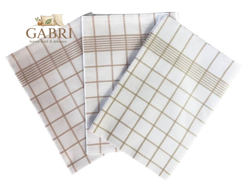 Svitap Utěrka Negativ Egyptská bavlna 50x70 cm bílá/béžová 3 ks