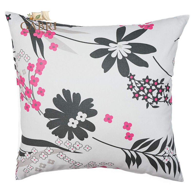 Povlak na polštář bavlna Agáta růžová na bílém