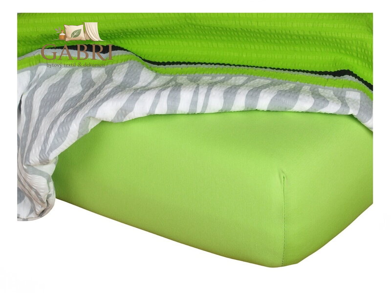 Jersey prostěradlo kiwi