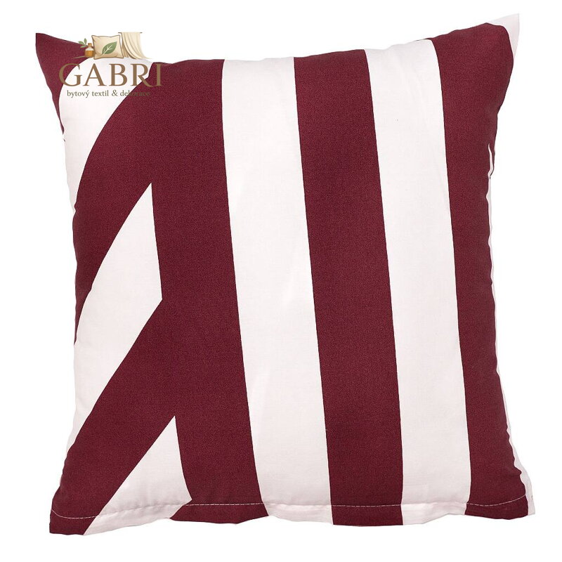 Povlak na polštář bavlna Zebra bordó