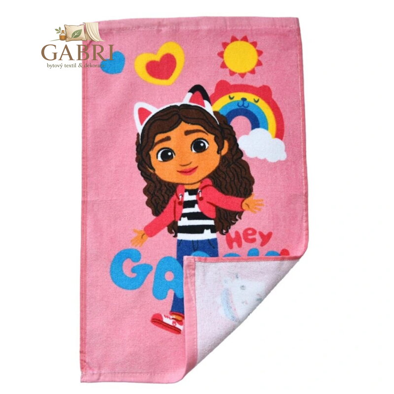 Carbotex Dětský ručník Gábinin kouzelný domek Ahoj Gábi 30x50 cm