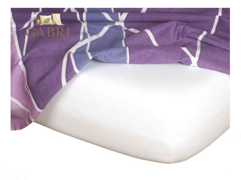 Jersey prostěradlo bílé