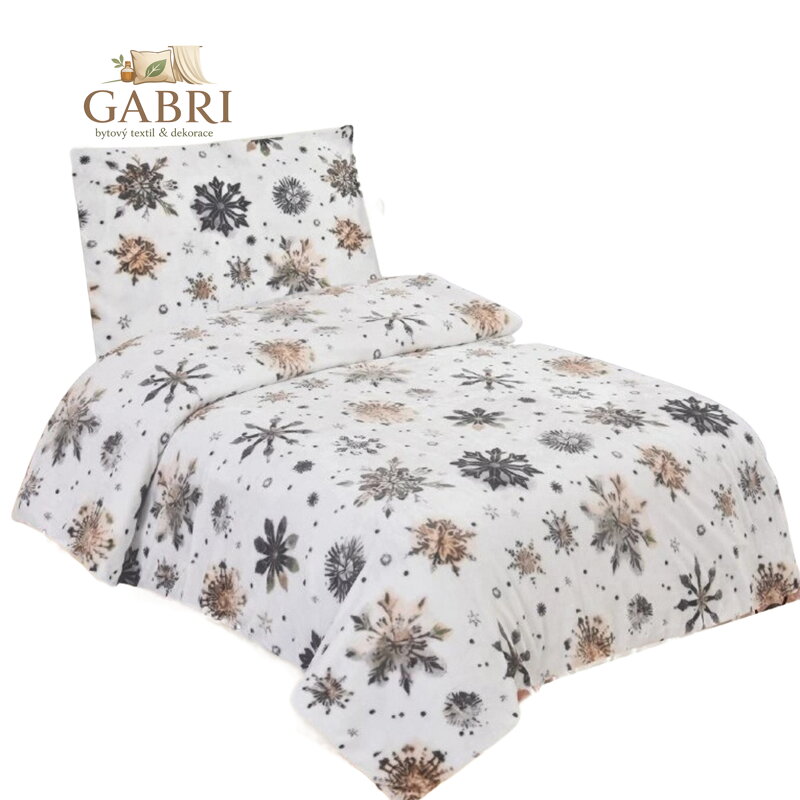 Jahu Povlečení mikroflanel Nord flake 140x200, 70x90 cm