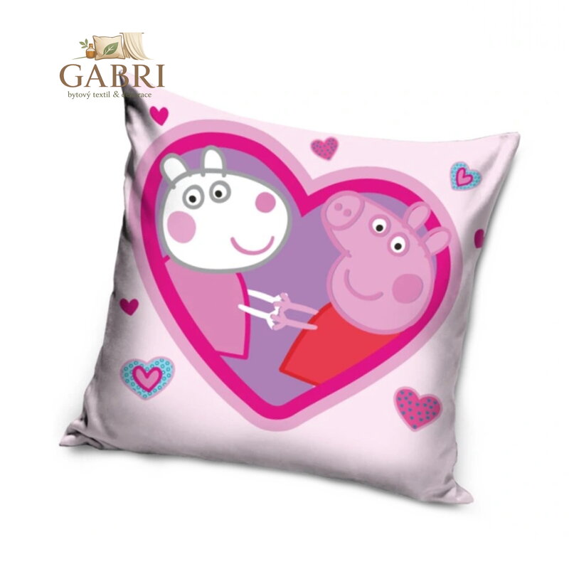 Carbotex Povlak na polštářek Prasátko Pepina a kamarádka Suzy 40x40 cm